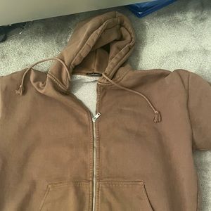 Brandy Melville brown hoodie. Zip up